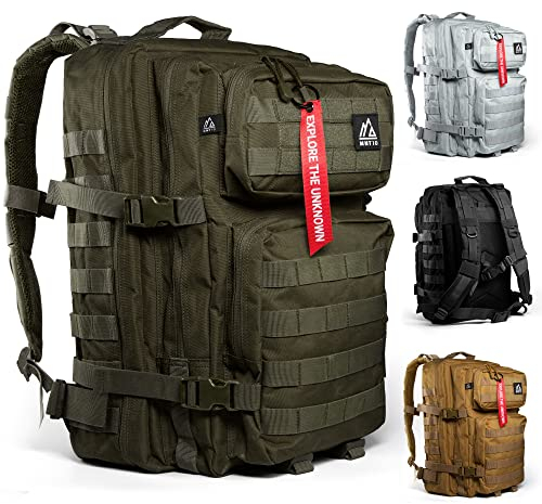 MNT10 Outdoor Rucksack 28L & 40L I Taktischer, Herren, Damen I US Cooper Rucksack I Arbeitsrucksack Herren I Army Militär, Backpack für Travel, Arbeit, Schule, Sport, Bushcraft