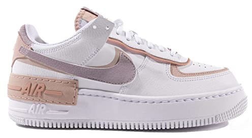 NIKE Air Force 1 Shadow, Sneaker Donna, White/Amethyst Ash-Pink Oxford, 39 EU