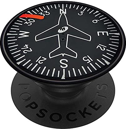Flugzeug DG Directional Gyro Compass Flight Instrument Pilot PopSockets mit austauschbarem PopGrip