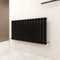 Radiator Horizontal Vertical Designer Flat Panel Central Heating Radiator 600mm Height (600x1020mm Single, Black)