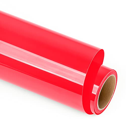Lya Vinyl Heat Transfer Vinyl, 12 x 6FT(30.5cm x 183cm) Red Iron on Vinyl for Cricut, Silhouette Cameo, HTV Vinyl for Cloths, Hats, Fabric(Red)
