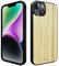iATO iPhone 14 Plus Magnetic Wood Case. Unique & Classy Shockproof Protective Cover. Compatible with MagSafe & Wireless Charging Real Wooden Overlay on Soft Black TPU - Brilliant Bamboo