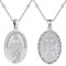Eusense Heilige Jungfrau Maria Halskette Mary Anhänger 925 Sterling Silber Saint Kette Katholischer Religiöser Schmuck Medaille Schutzamulett für Frauen Damen