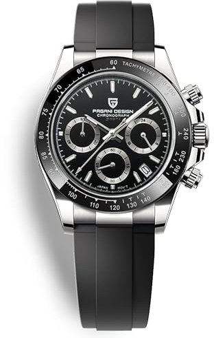 Pagani Design PD1664 Reloj de Cuarzo para Hombre, cronógrafo multifunción clásico para Hombre, VK63,100m Water Resistance.