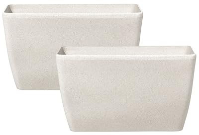 Blumentopf Steingemisch/Glasfaser beige rechteckig 74x32x45 cm Outdoor Baris