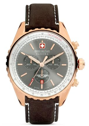 Swiss Military Hanowa SMWGC0000320 Afterburn Chrono Herrenuhr mit Echtlederarmband Saphirglas