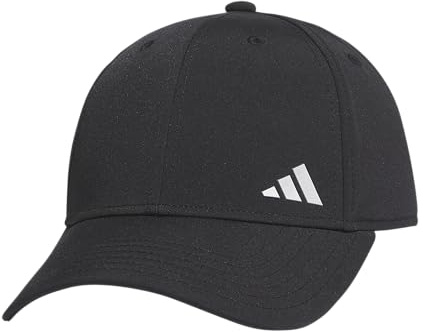 Adidas Damen Rückenfrei Pferdeschwanz Hut Verstellbare Passform Baseball Cap, Schwarz/Silber Metallic
