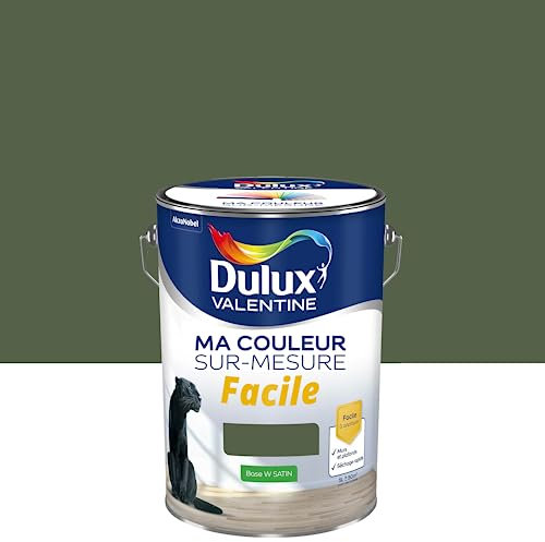 Ma Couleur Sur-mesure par Dulux Valentine – Peinture Intérieure Murs, Plafonds, Boiseries - Facile à appliquer - Satin Vert Tropical 5 L