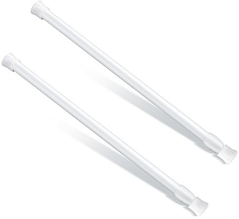 2pz Barre di Sicurezza per Finestre, Regolabili da 30-50cm Protezione per Fisse Barre Finestre Sicurezza per Porte Protezione per Porte a Scomparsa per Finestre per Casa e Ufficio (Bianco)
