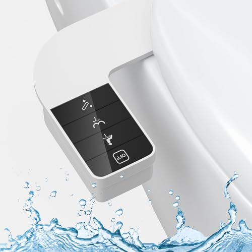 Bidet Toilette WC,Couleeur Portable Pulvérisateur Bidet Non Électrique Avec Buses Rétractables,Double Buses Rétractables Autonettoyantes, Fixation de Bidet Ultra Mince, Réglage De La Pression De L'Eau