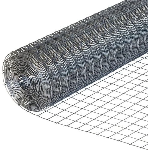 0.9m x 6m Galvanised Wire Netting - Outdoor Square Chicken Animal Pet Enclosure Fencing - Garden Plant Protection - 13mm x 13mm Mesh