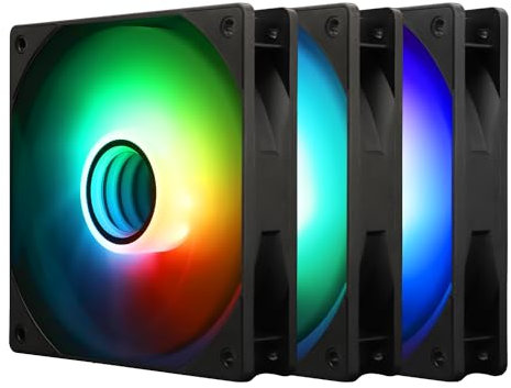 Thermalright TL-C12B-S V3 CPU Fan 120mm Case Cooler Fan ARGB, 4pin PWM Connector Silent Computer Fan with S-FDB Bearing,Desktop Cooling Fan has ARGB Mirror Light Effect (3-Pack Fans)