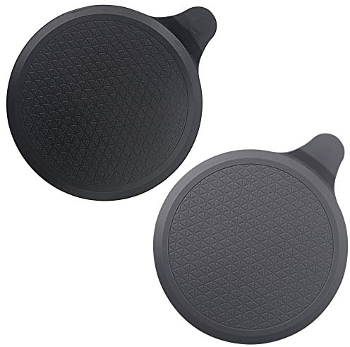 Tomario 6 Extra große Silikon Waschbecken Stopfen, Universal Dusche Drain Tub Plug für Dusche Bad Küchenspüle Waschbecken, Schwarz+Grau