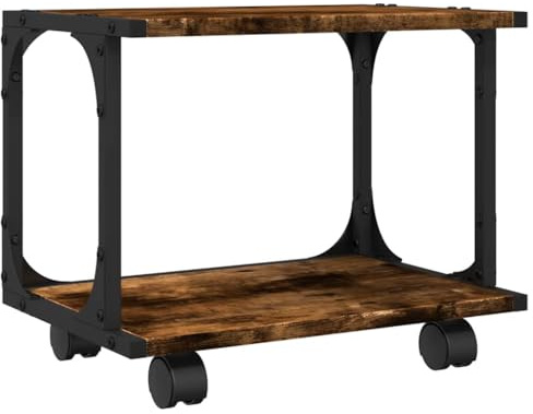 vidaXL Druckerständer 2 Ablagen Räuchereiche 41x28x33,5 cm