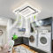 LYSDjia Lampadario Ventilatore da Soffitto Con Telecomando Led Dimmerabile senza pale da Soffitto Design Plafoniera geometria creativa Led Reversibile 6 Velocità Lampadari a Ventola per Camera da Lett