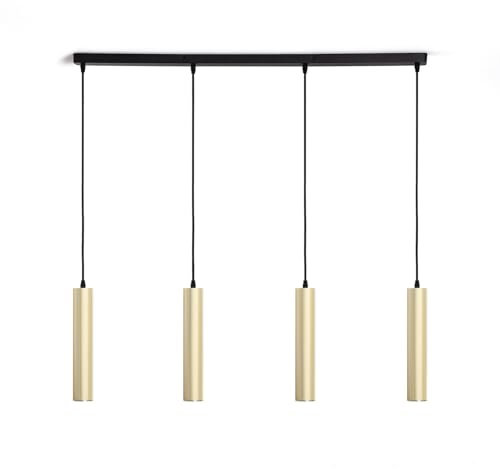 LEDKIA LIGHTING Lampada a Sospensione Alluminio Aritz 4 Faretti Oro GU10