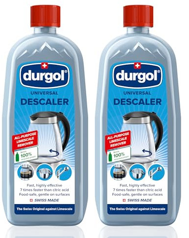 Durgol Universal Fast Descaler for Kettles, Pots, Filter Coffee Machines, Shower Heads and Water Tap Filters, 1 litre