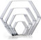 5 Stück Ausstechformen Hexagon, 5 Größen Sechseck Ausstecher Hexagon Förmige Ausstechformen Set, Keks Plätzchen Edelstahl Keksausstecher für Weihnachten Geburtstage Graduierungen Party Dekorationen