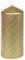 Stumpenkerzen Weihnachtskerze Brissago Gold 150/66 mm, Kerze, Unscented