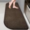 DOMUSTEX Waschbar Teppich Läufer 60x180cm Halbrund, küchenläufer, Schmutzfangmatte Innen, rutschfeste Eingangsteppich für Küche, Badezimmer, Schlafzimmer,