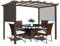 Copertura di ricambio nera per pergola, universale, 3 × 2,4 m
