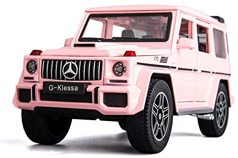 TGRCM-CZ 1/24 G63 AGM Modellauto, Zinklegierung Heckzug Auto, Ton und Licht Modellauto, passend für Sammler und Kinder über 3 Jahre alt als Geburtstagsgeschenke (pink)