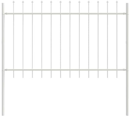 vidaxl Garden Fence Panels - White Powder-Coated Steel for Outdoor use - Set of 4 - Elegant Modern Design - 170 x 5 cm