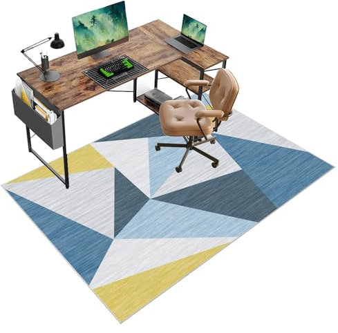 Large Non Slip Office Chair Mat for Carpet and Hardwood Floors Gaming Computer Chair Rug Under Desk 150 x 180 cm