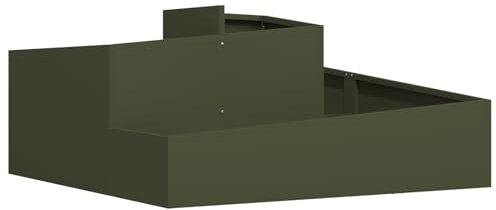 vidaXL Pots & Jardinières Vert Olive Métal 100 cm de Long Jardinières