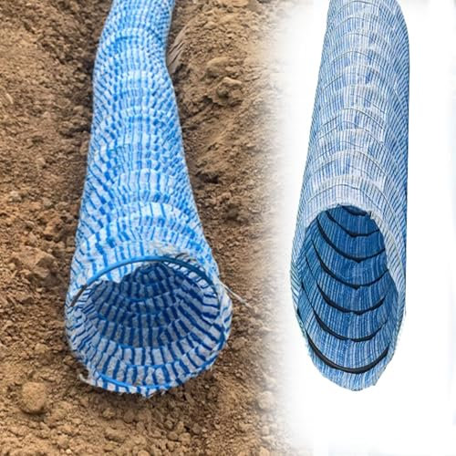 WLCGYD Drainagerohr, 60 mm 80 mm 110 mm perforiertes Drainagerohr, Sickerleitung, für Rasen/Gehweg/unter der Auffahrt, Französische Drainage(110mm,20m)