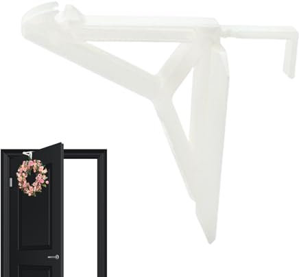 Gancho para corona de puerta, colgador de corona para puerta delantera, accesorios para colgar puertas sin taladrar, bolsas de almacenamiento de decoraciones de tela, gancho para guirnaldas de puertas