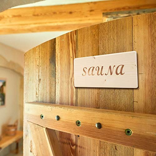 Ausla Poignée de Porte Sauna en Bois Résistant à la Salle de Bain de Sauna avec Accessoires de Montage Complets Résistance à Haute Température élégante Décorative