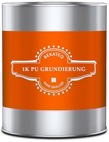 BEKATEQ 1K PU Grundierung aussen 1l - rasante Trocknung, hohe Reichweite - geeignet für Beton, Stein, Stahl, Holz, Fliesen - Steinteppich Balkon Terrasse Boden Haftgrund Tiefengrund BK-637PU