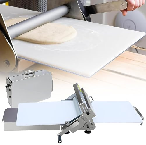 levigationlu Teigausrollmaschine, 55 Einstellbare Dicke, Folding Dough Sheeter Mit Walzenbrettern, Edelstahl, Manueller Teigwalzer, Für Pizza, Croissants, Gebäck M400
