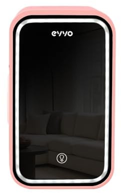 EVVO Nevera Mini F6 Beauty (rosa) 6L - Frigorífico Cosmética y Maquillaje | Mini Nevera para Cremas y Skincare | Frigorífico Maquillaje Portátil Silenciosa | Función Frío y Calor | Conexión 12V/220V