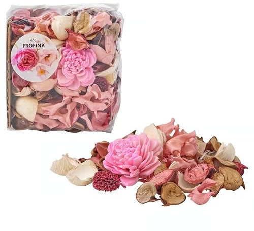 Home Stuff Scented Potpourri – Pink Flowers, 60 g – Long-Lasting Floral Fragrance, Decorative Home Aroma, Natural Dried Flower Mix for Living Room, Bedroom & Bathroom