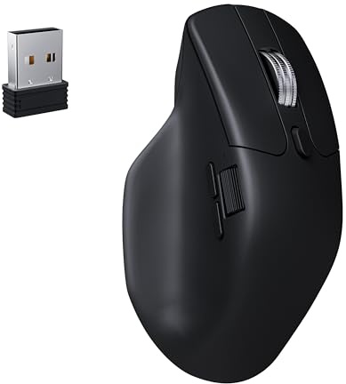 Keychron M6 8K Kabellose Gaming-Maus, 8000 Hz Abtastrate, 2,4 GHz & Bluetooth 5.3, PixArt 3950 Sensor, 30000 DPI, Metallrad, Huano Silent Micro-Switch, programmierbar, für Windows, Mac, Linux
