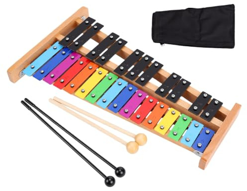 Vroomoto Chromatisches Glockenspiel mit 27 Noten, Xylophon-Glockenset, Orff-Instrument für Kinder