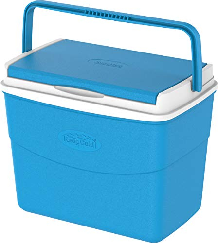 Duramax Picnic Icebox 30L Kühlbox, Hochleistungs-Kühlbox mit PU-Isolierung, einfache Tragegriffe mit sicherer Deckelverriegelung, Hellblau