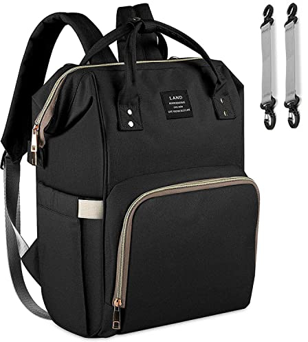 Ticent & Co. baby Windel Wickeltasche Multi-Funktions-wasserdichte Reiserucksack Windel Tragetaschen für Baby Care, wickeltasche groß,Mama Rucksack große Kapazität mit 12 Taschen. … (Schwarz)
