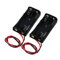 soccik Boîte Batterie Noir Rouge Fil Plomb Boîte Support plastique boîtier Piles Box pour 3 V Pile AA 2 pièces