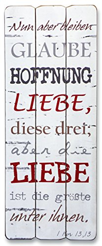 °° Wandbild im Vintage-Stil Nun aber bleiben Glaube Hoffnung Liebe...
