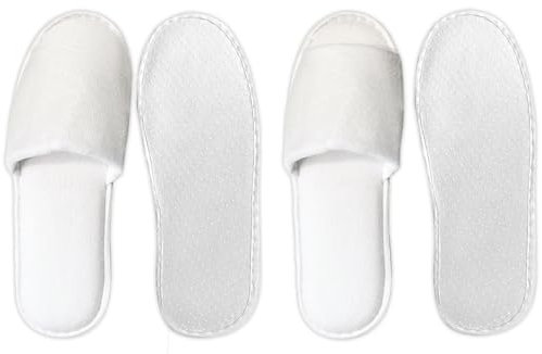 Castejo 10 Paar Frottierslipper,Universalgröße für Damen und Herren - vorne offen Hotelslipper,