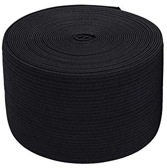Fresh66 Gummiband 5 Meter 50 mm Breit Schwarz