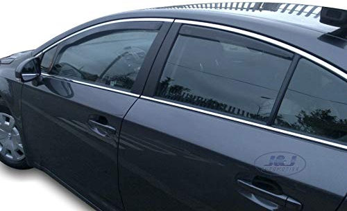 J&J AUTOMOTIVE | Windabweiser Passend Für Avensis 4-Türer 2009-2017, Heko Regenabweiser, Getönt, Set 4-Teilig, Vorne, Hinten, Aerodynamisch