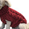 Petyoung Hundepullover Weste Warmer Mantel Haustier weiche Strickwolle Winter Pullover gestrickt Häkeln Mantel Kleidung für kleine mittlere Hunde (L, Rot)