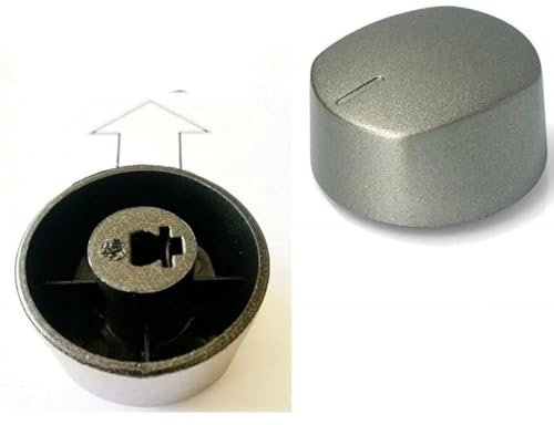 Manopola Piano Cottura compatibile con Candy Rosieres compatibile con Hoover Silver 42812695, 42822884 Originale