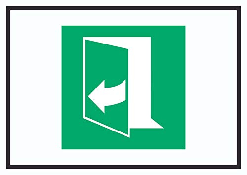 HB-Druck Tür öffnet durch Ziehen auf der rechten Seite Symbol A6 Rückseite selbstklebend Schild