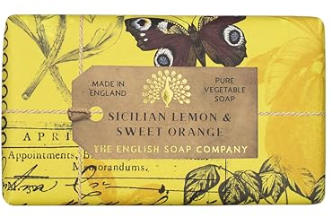 The English Soap Company, Sicilian Lemon & Sweet Orange Soap Bar, Anniversary Collection 200g