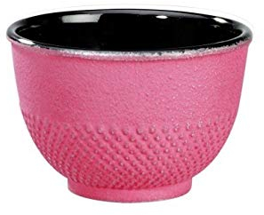 Iwachu - Arare Japan Tee Cup Gusseisen fuchsia-silber 0.1l